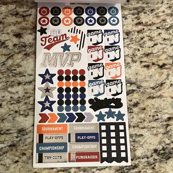 Sports Planner Stickers 260 Piece Game Day Set for Journals Calendars Scrapbooks - Picture 4 of 6